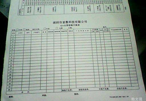 表格單據